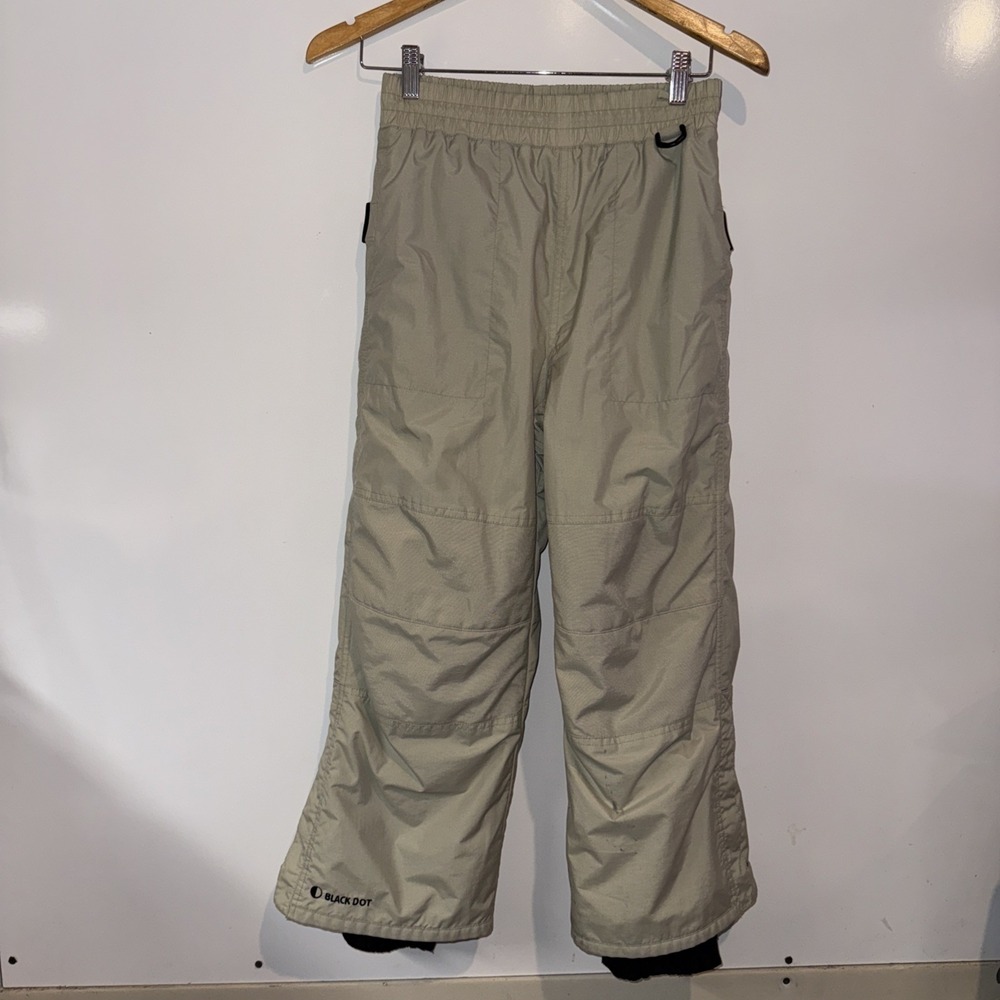 Black Dot Youth Water and Wind Resistant Snow Pants (Khaki, Medium )